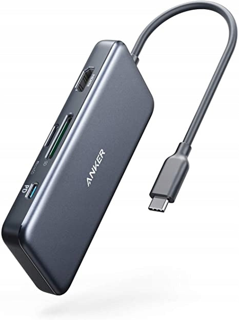 Anker PowerExpand+ 7-in-1 USB-C Hub, 4K HDMI, 100W PD, USB-A, SD & microSD Card Readers, 5Gbps Data Transfer