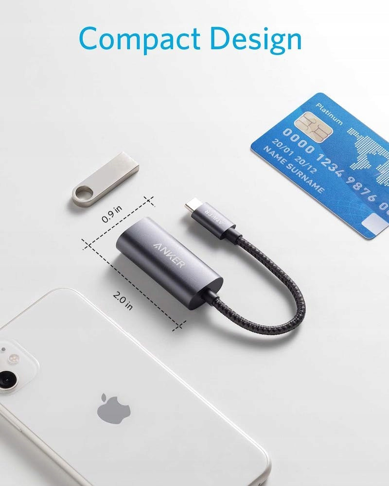 Anker PowerExpand USB-C RJ45 Gigabit Ethernet LAN Adapter Network Card Packaging status original