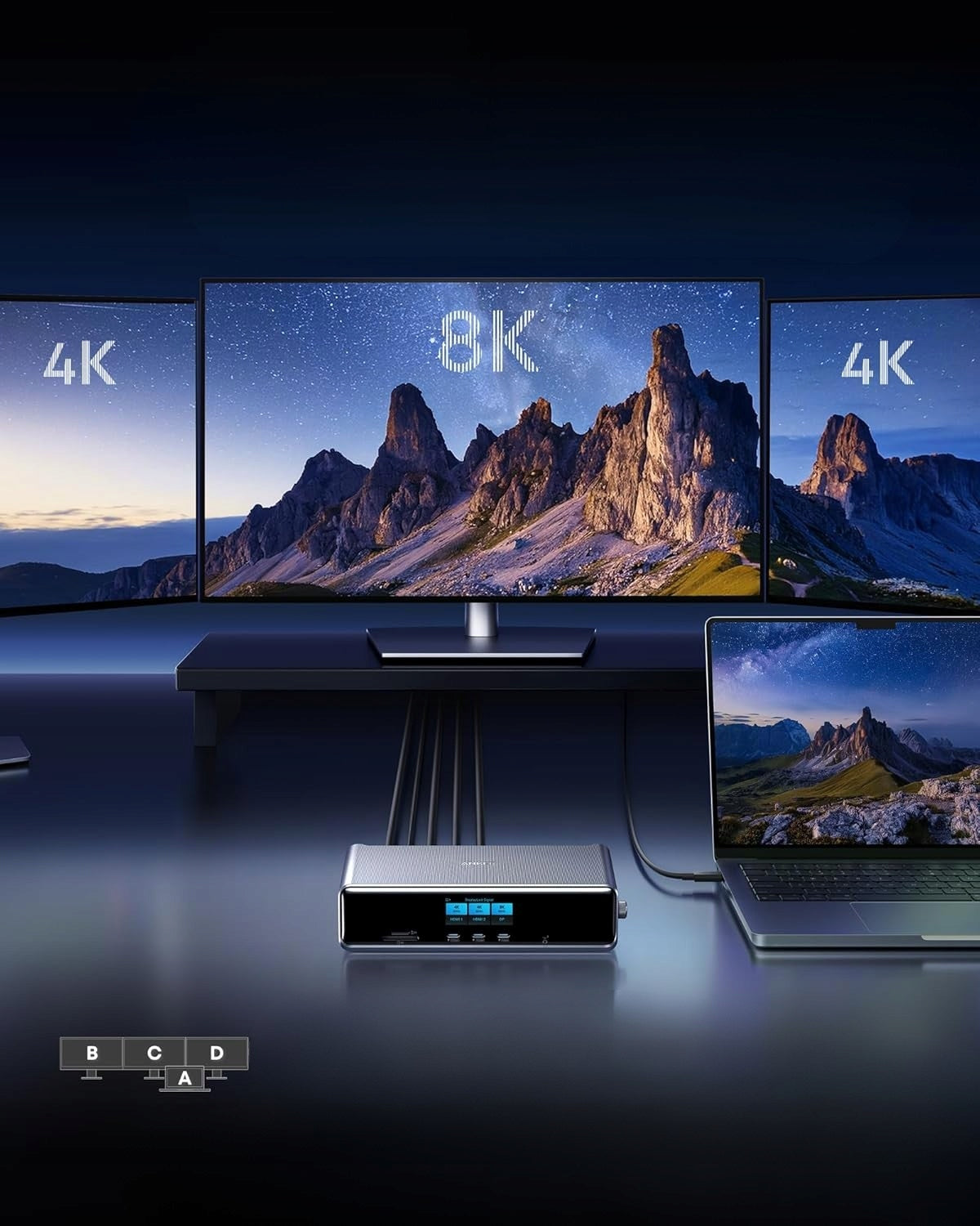 Anker Prime DL7400 14in1 DisplayLink 4K 140W 2.5Gbps Docking Station Manufacturer code 5908056030581
