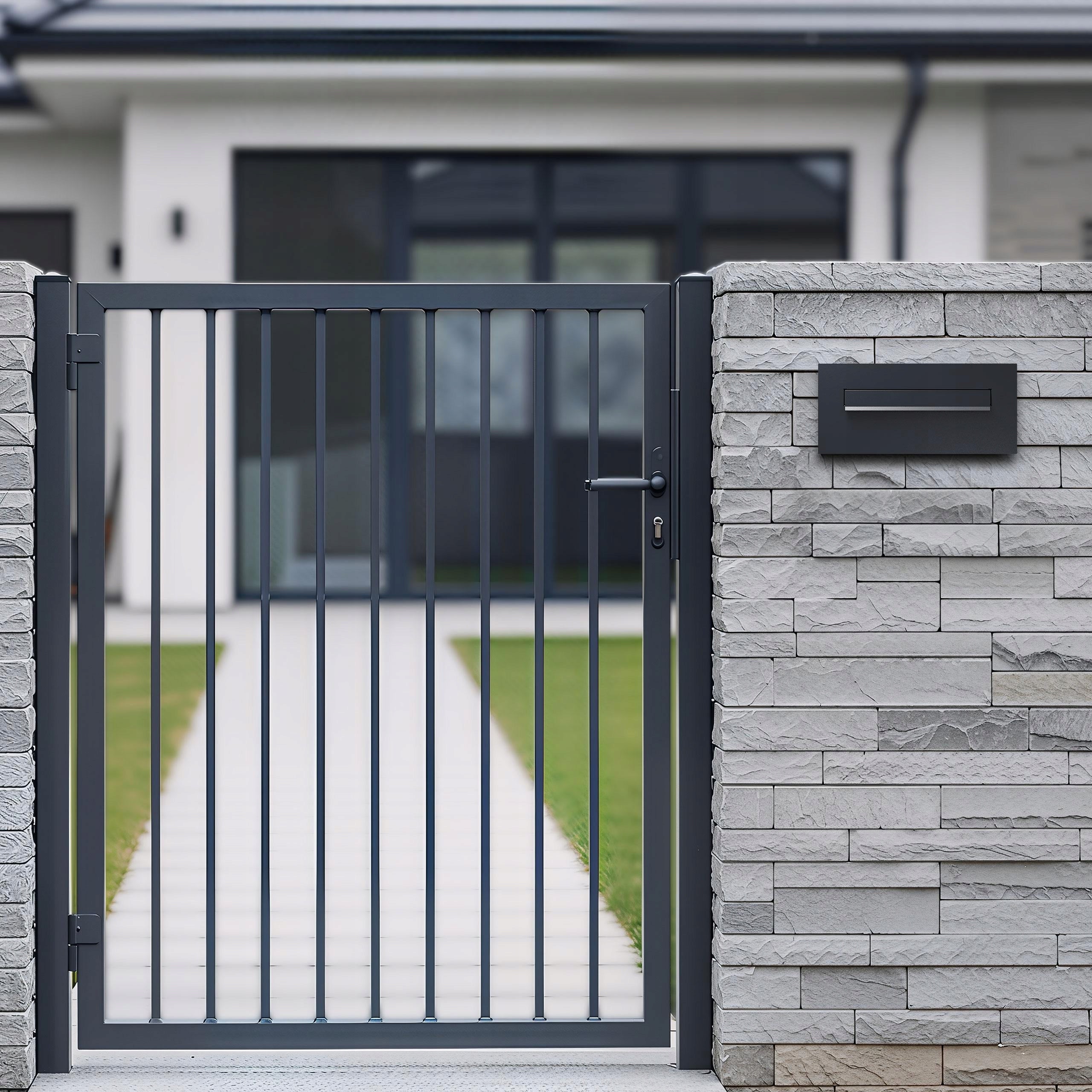 Anthracite through letterbox Sillar for inserting the slot Color gray