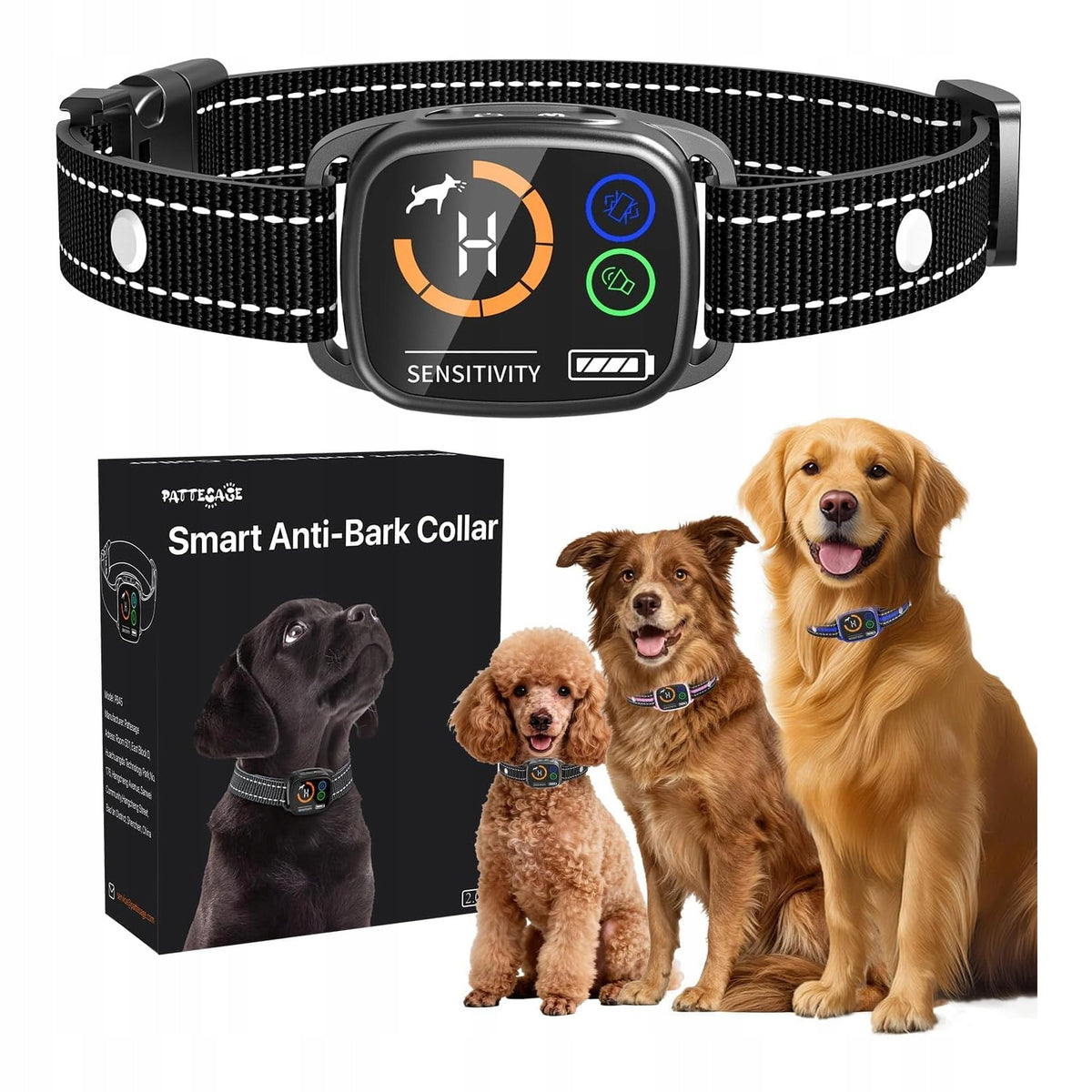 Anti Bark Dog Collar Smart No Shock with Vibration and Sound