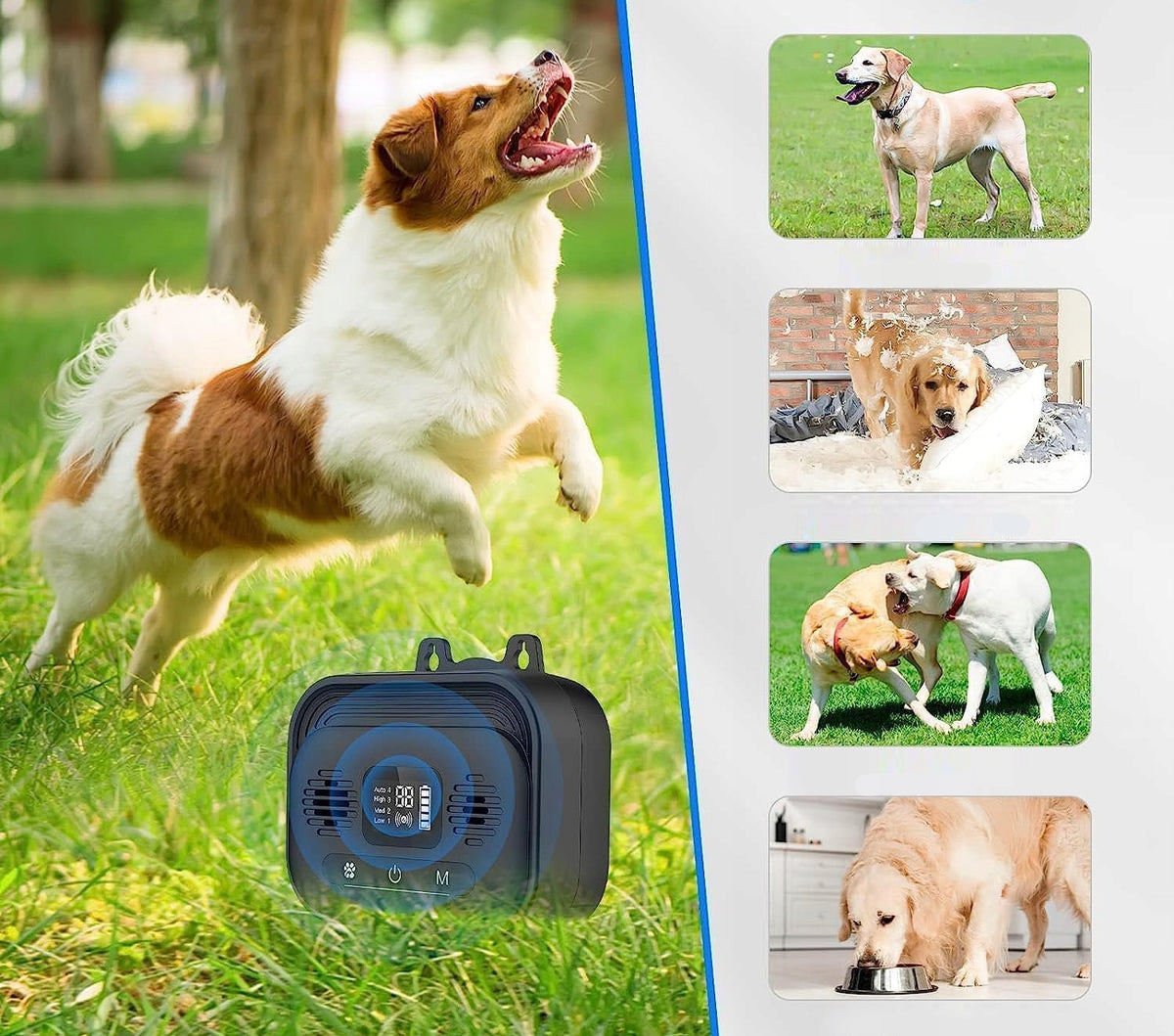Anti Bark Training Base for Dog Anti Bark 4 Work Modes Packaging status original