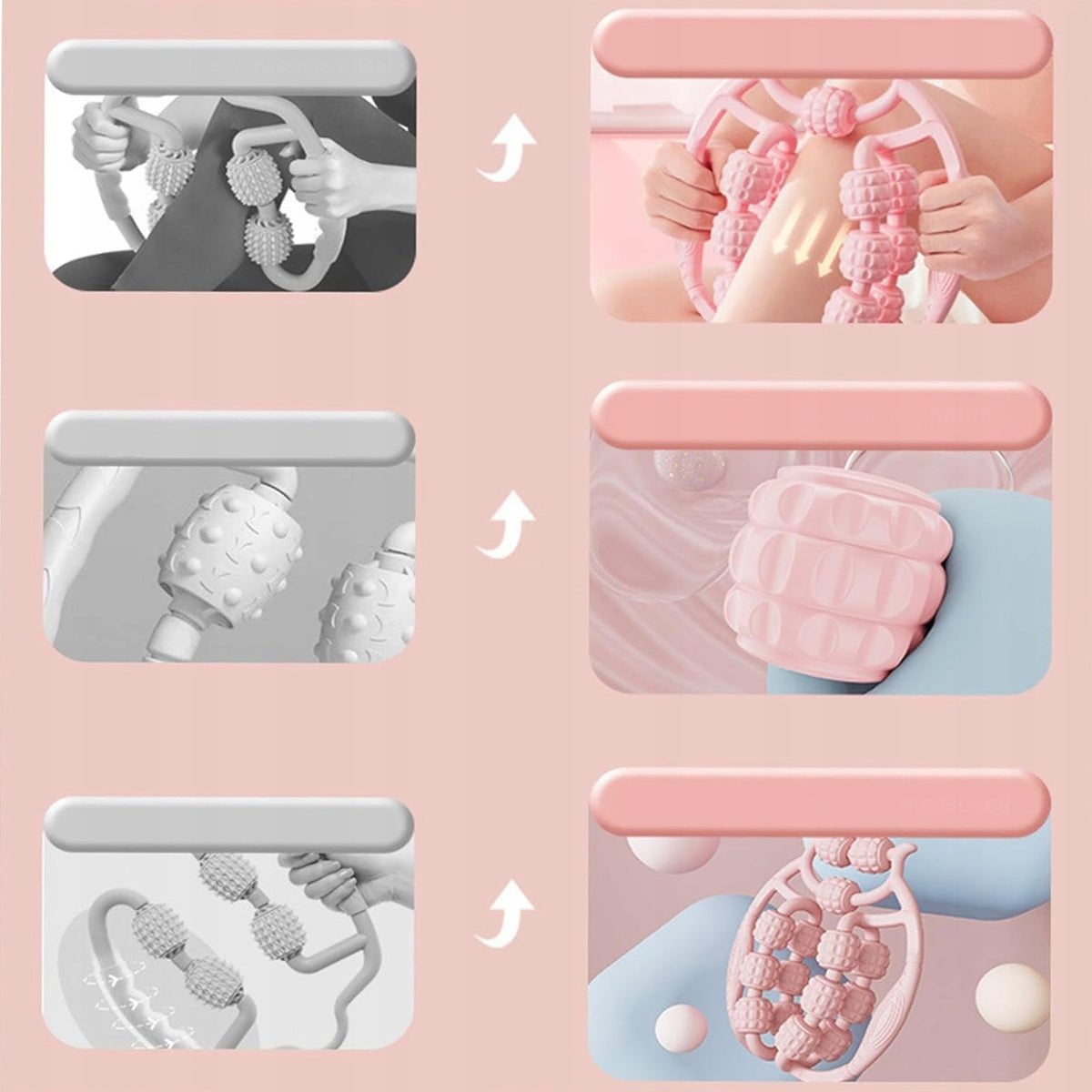 Anti-CELLULITE Body Roller MASSAGER MANUAL Massage REMOVES WATER - 15 rollers Manufacturer code 15