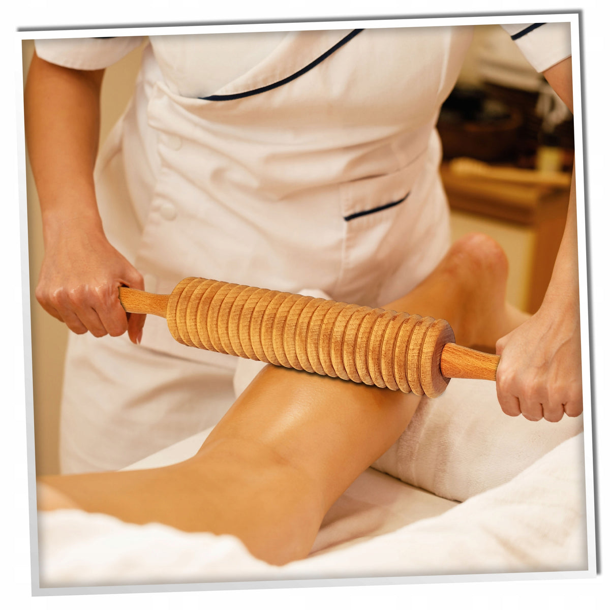 Anti-Cellulite Body WOODEN MASSAGER Firming Gift MOTHER'S DAY Batteries included no