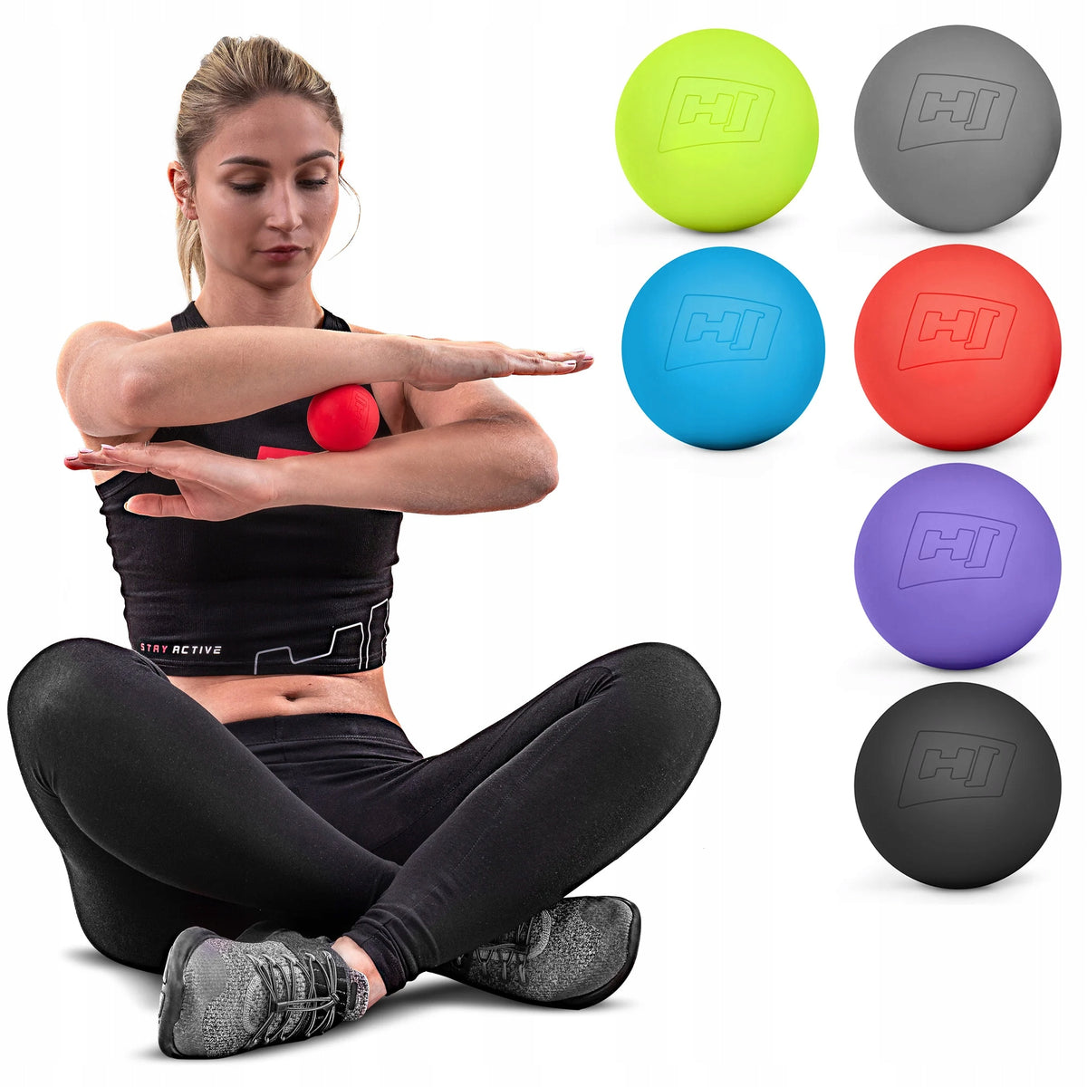 Anti-Cellulite Lacrosse Massage Ball Silicone Single Blue Packaging status original