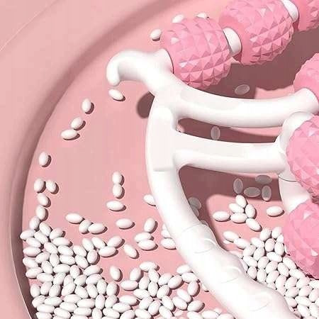 Anti-Cellulite Massager Body Massage Roller Hand Roler White-Pink Brand no brand