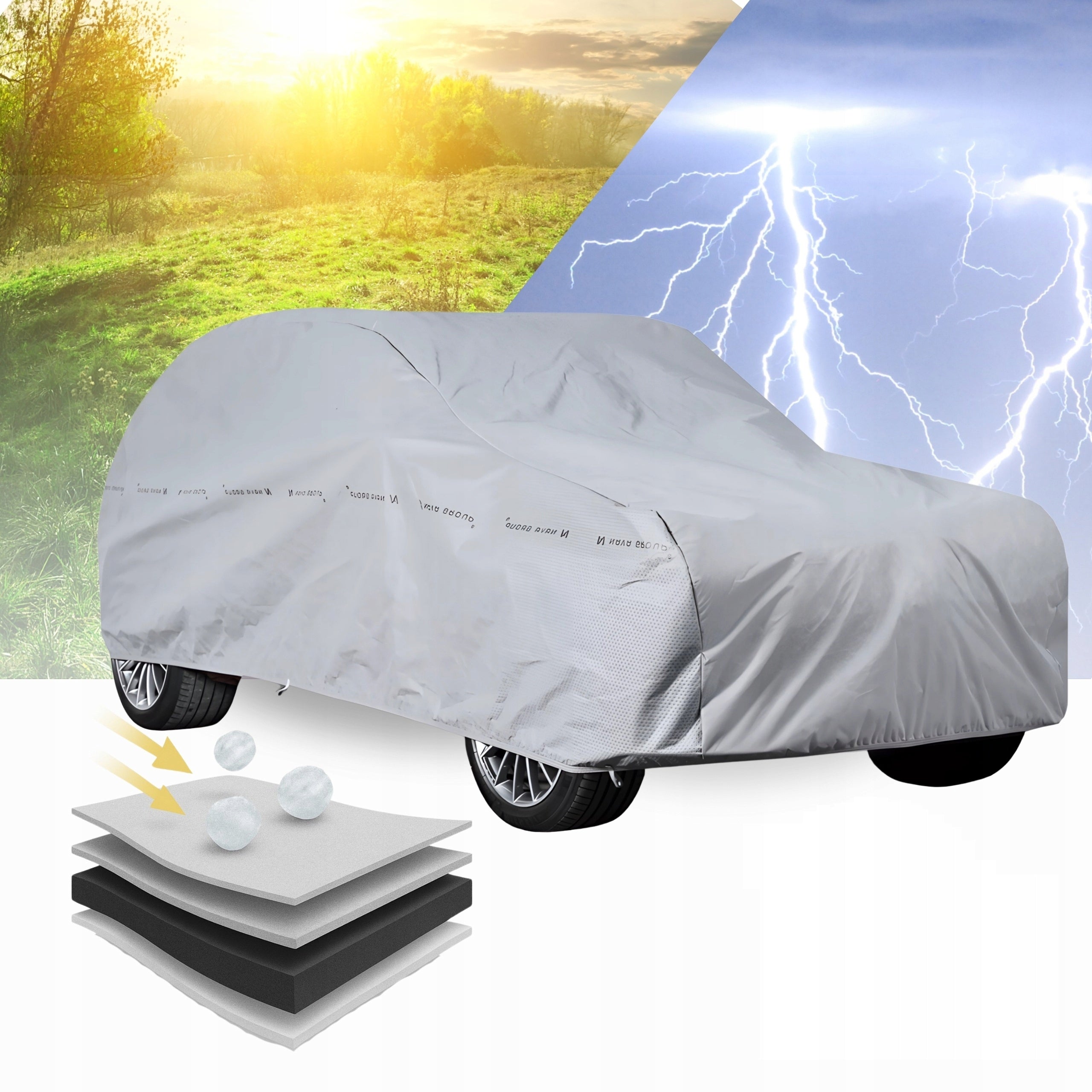 Anti-Hail Car Cover 7mm Anti-Hail XL SUV Grad Tarpaulin