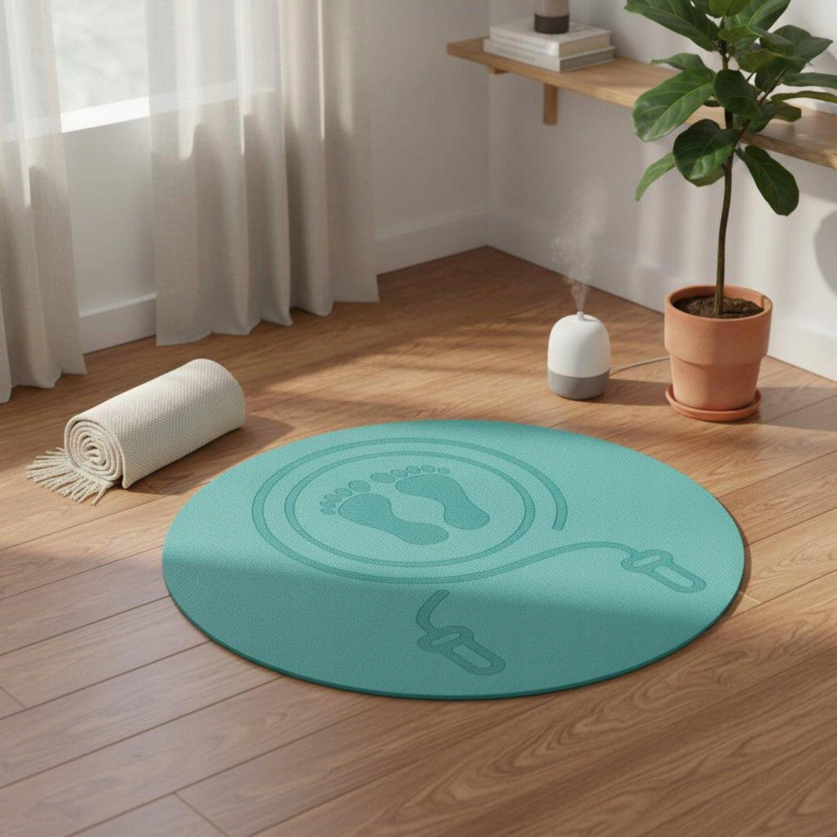 Anti Slip Exercise Pad TPE Non Slip Surface Jump Rope Mat Pink 60x60x0.6cm Packaging status original