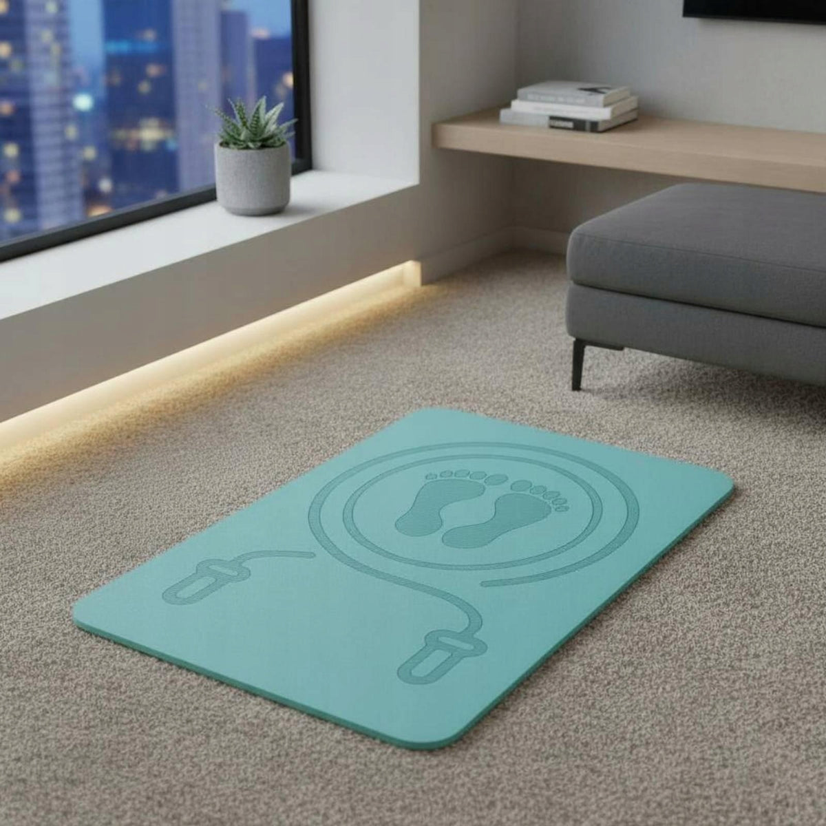 Anti Slip Floor Pad Folding Exercise Mat Professional Non slip Gray 6MM Packaging status original