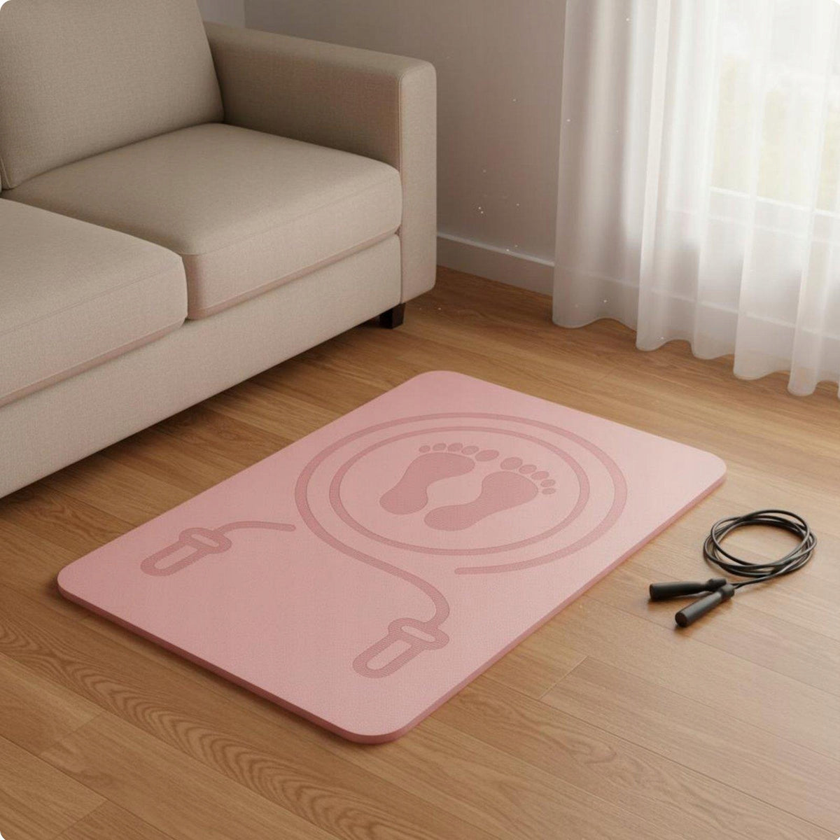 Anti Slip Floor Pad Folding Exercise Mat Professional Non slip Pink 20MM