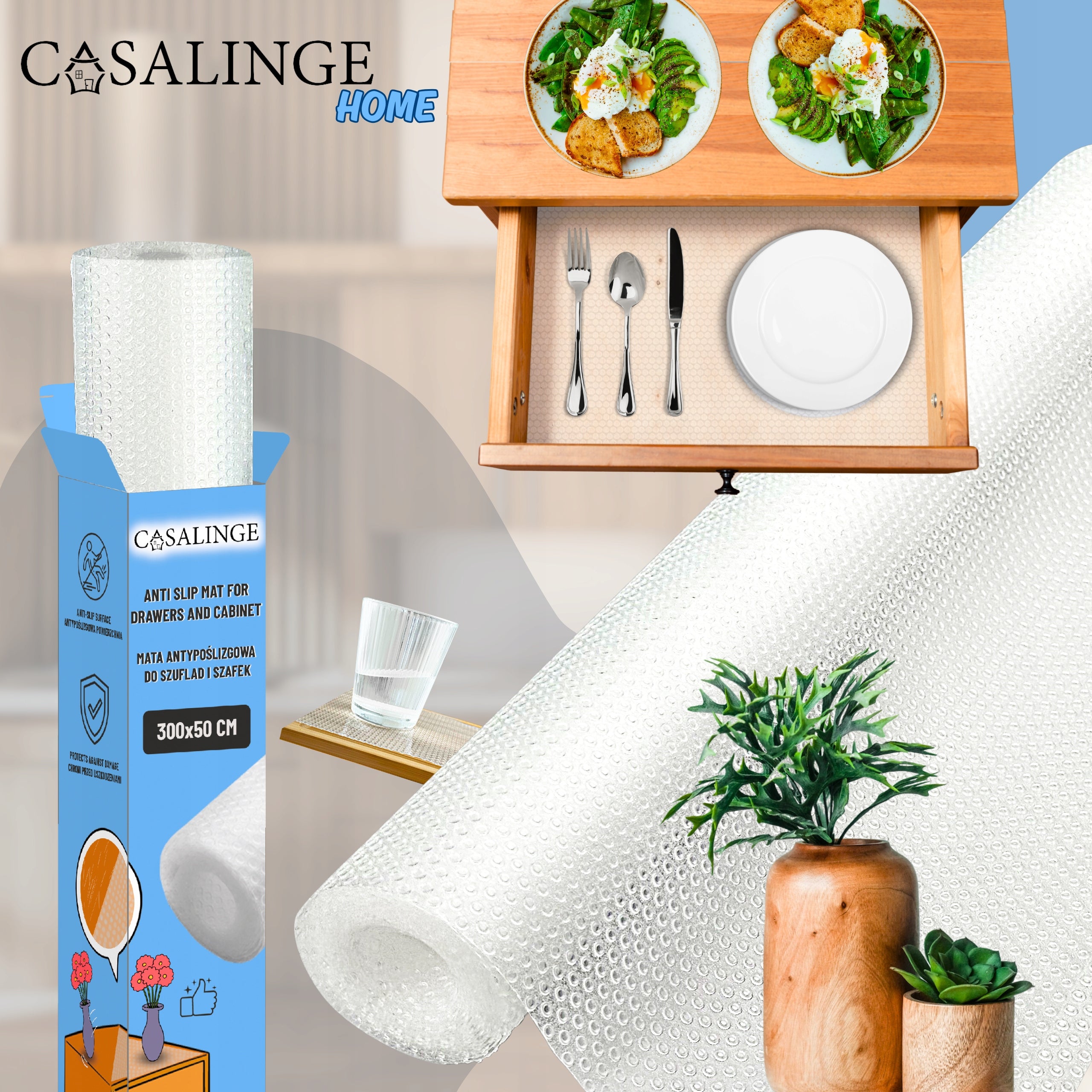 Anti-Slip Mat For Drawers Protective Cabinets 300x50 Cabinet Pad Large Packaging status original