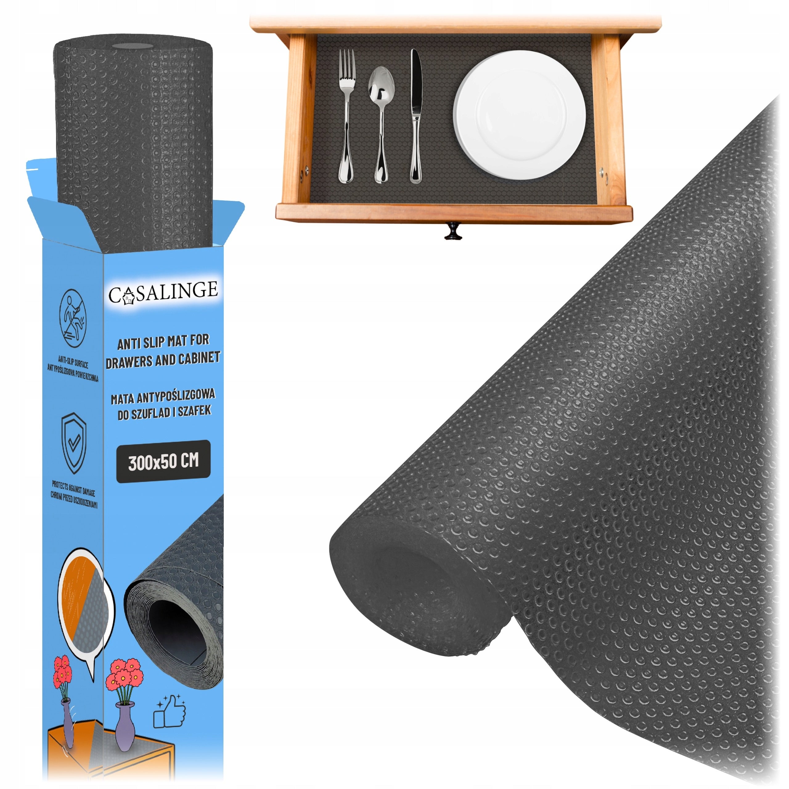 Anti-Slip Mat For Drawers Protective Cabinets 300x50 Cabinet Pad Large