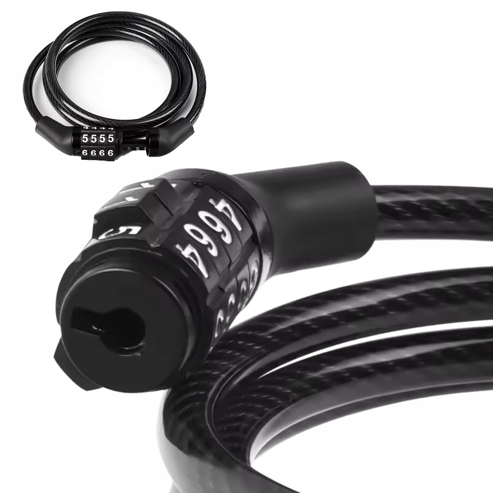 Anti-Theft Padlock For Bike Motorcycle Code Cipher 4 Digital Cord Cable Color black