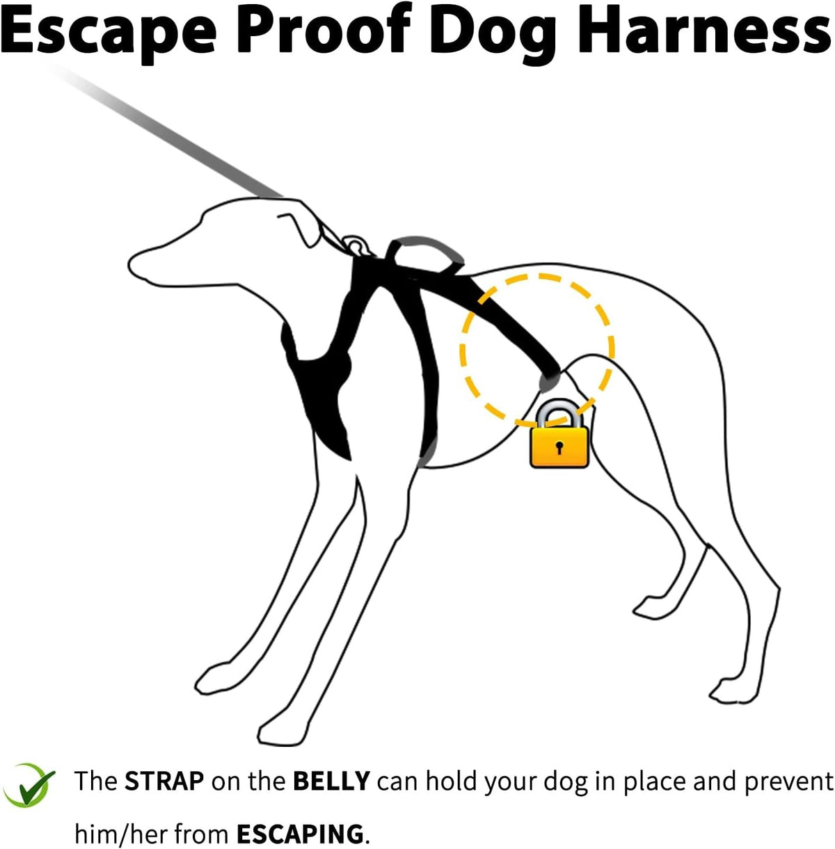 Anti-escape reflective dog vest adjustable with handle Manufacturer code 5904133218699