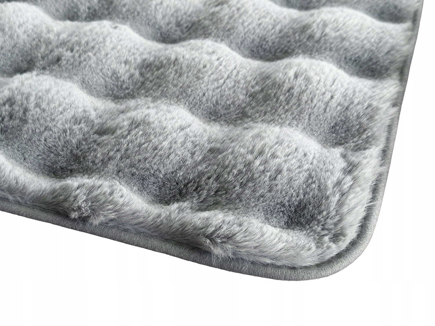 Anti-slip Bathroom Mat Aruba 3D Soft Light Gray 3 Pieces Length 80 cm