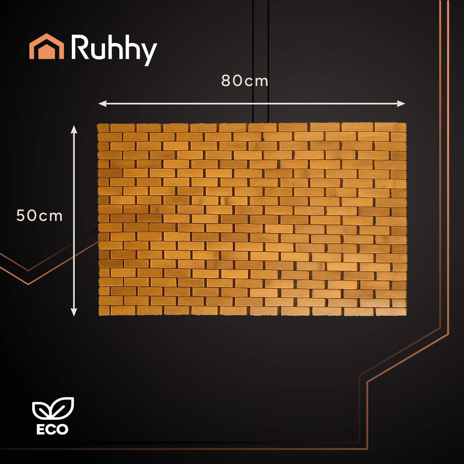Anti-slip bamboo mat Ruhhy 26048 Brand Ruhhy