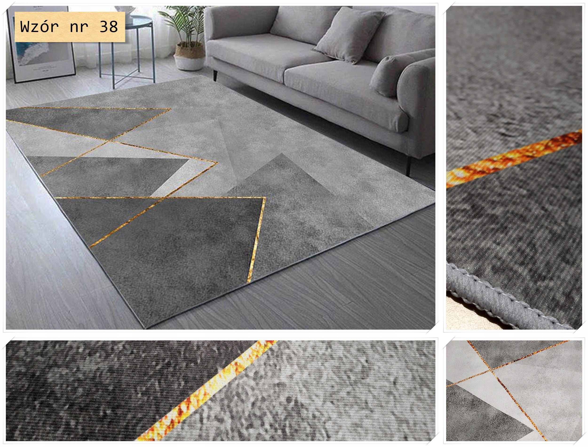 Anti-slip carpet 120x160 cm Fancy - Various Modern designs to choose from! Brand no brand
