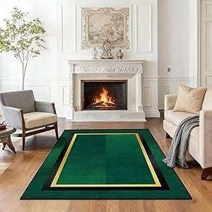 Anti-slip carpet for the room with short pile 120x160cm Green
