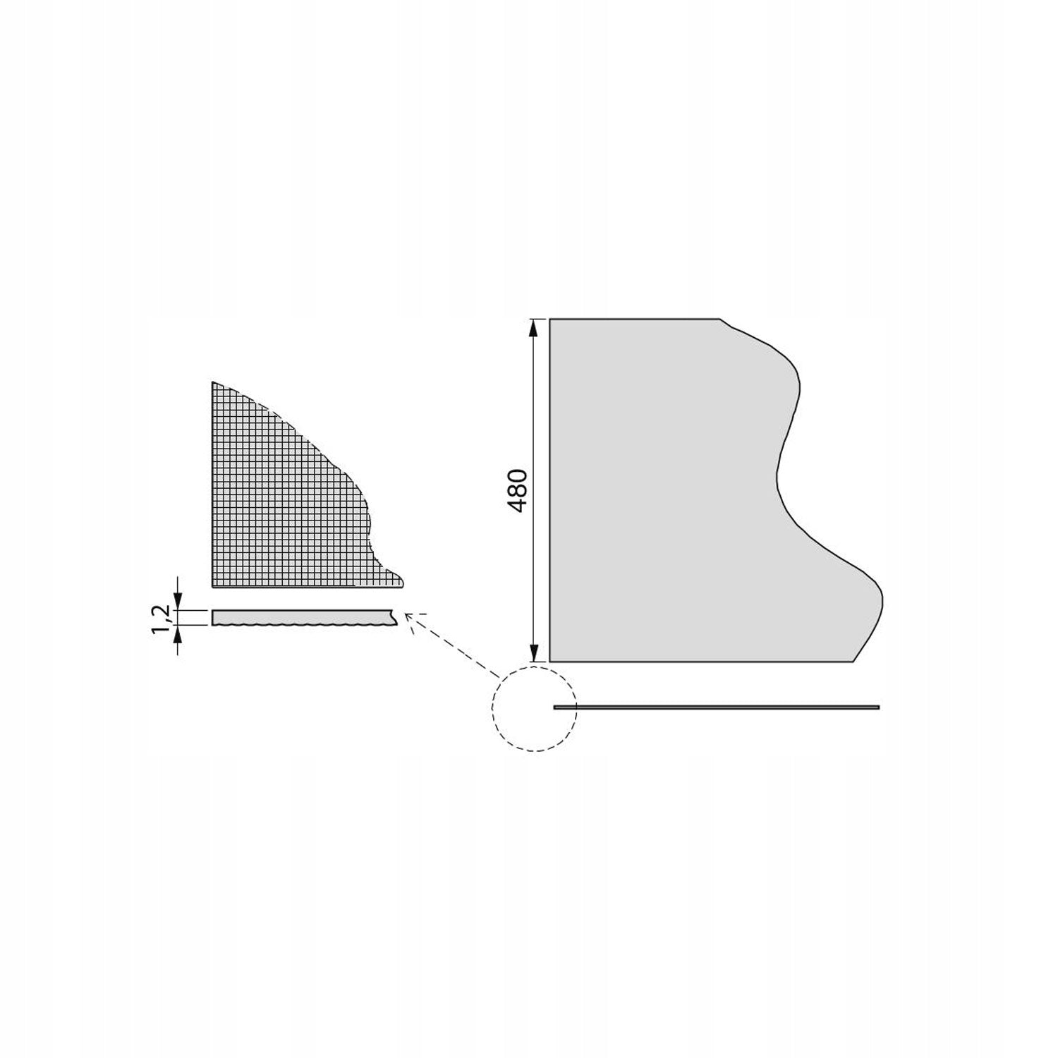 Anti-slip mat for drawers 1m Emuca - anthracite Brand Emuca