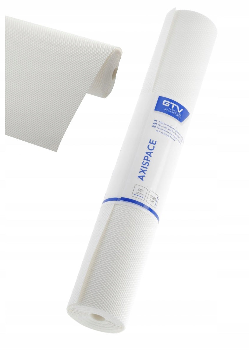 Anti-slip mat, white, 5 m, for cabinets and drawers