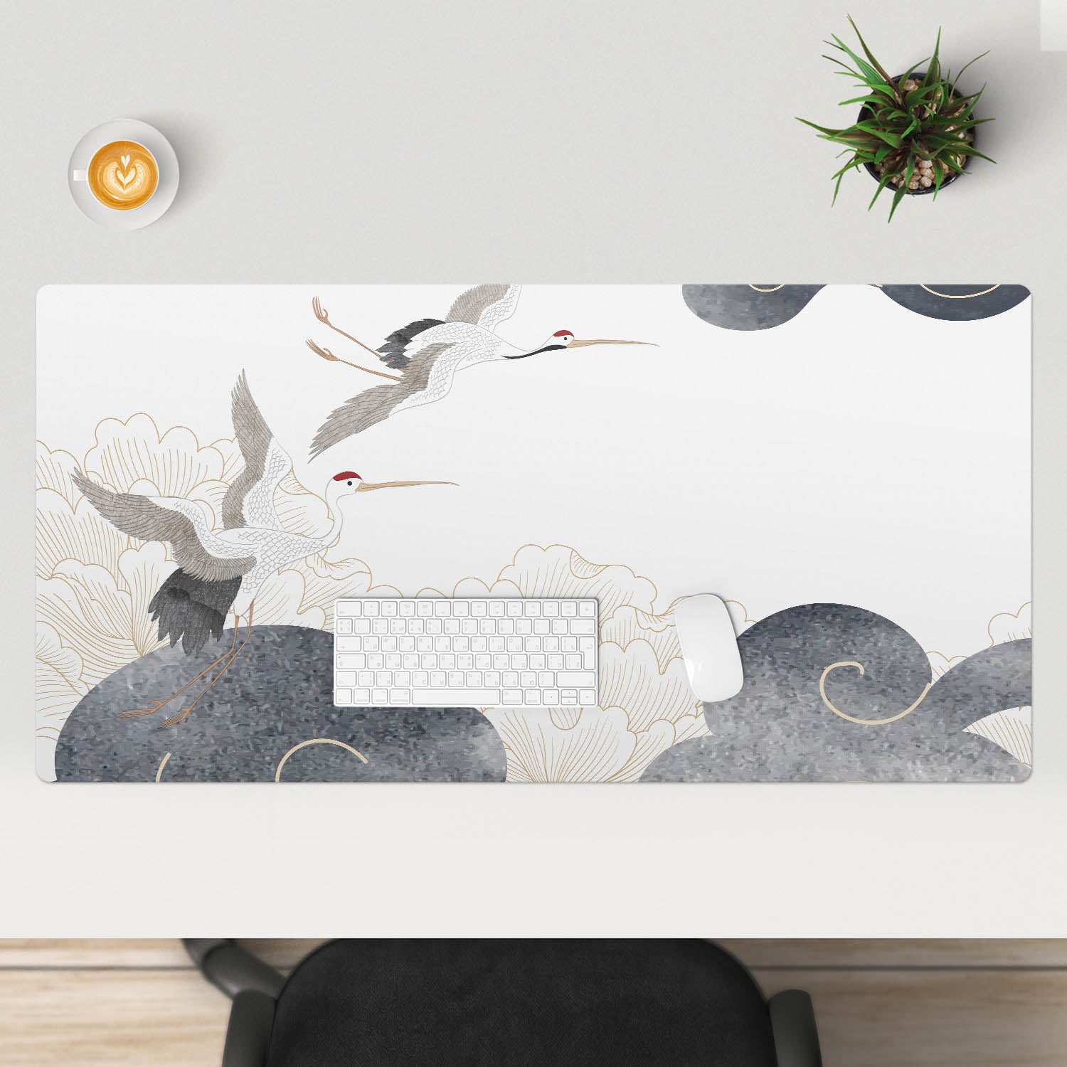 Anti-slip mouse pad Birds in the clouds 120x60 cm Brand no brand