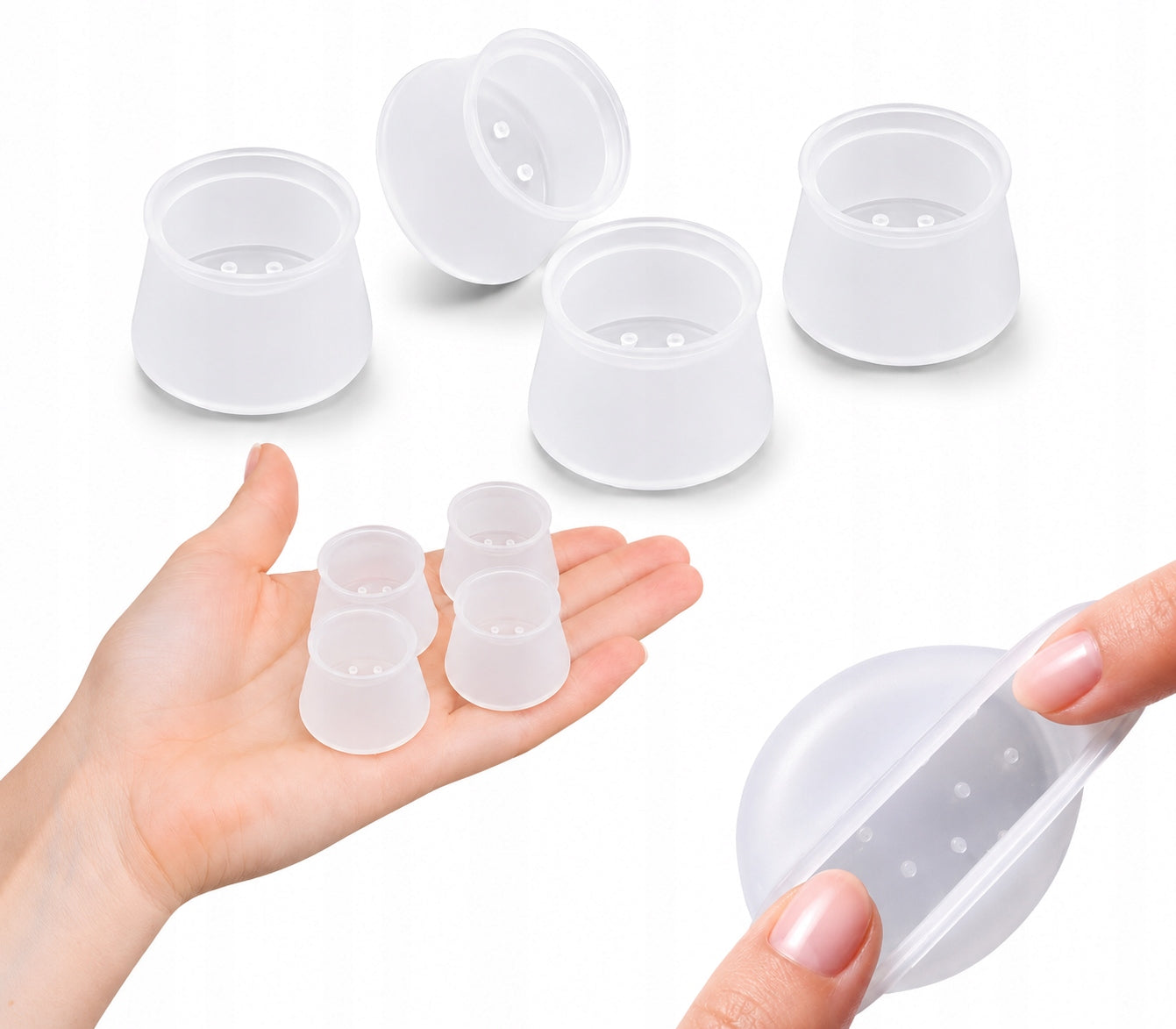 Anti-slip pads perfectly matched to the legs IKEA ANTILOP 4 pcs