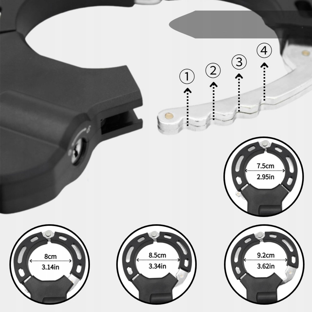 Anti-theft Lock Chain + for Electric Scooter 125cm Brand no brand