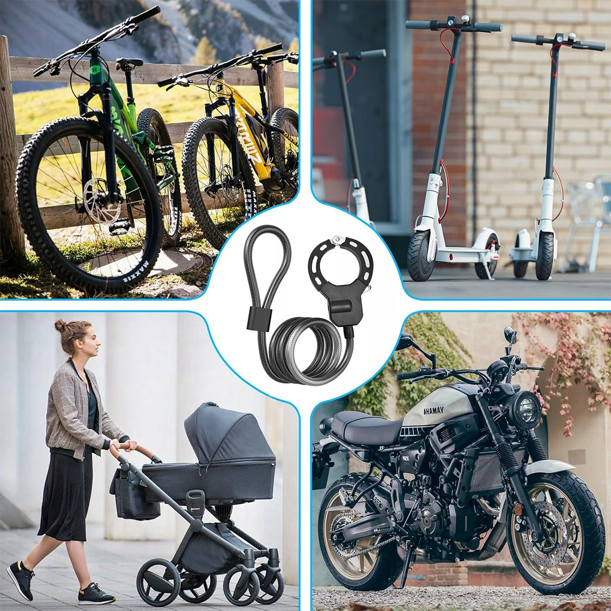 Anti-theft Lock Chain + for Electric Scooter 125cm Manufacturer code 4069443197438