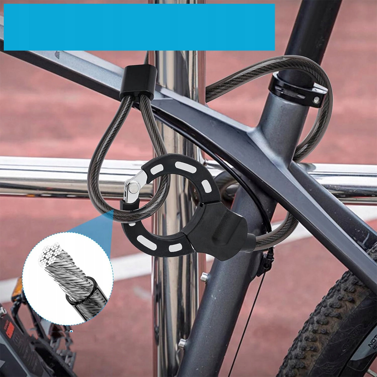 Anti-theft Lock Chain + for Electric Scooter 125cm Weight 970 g