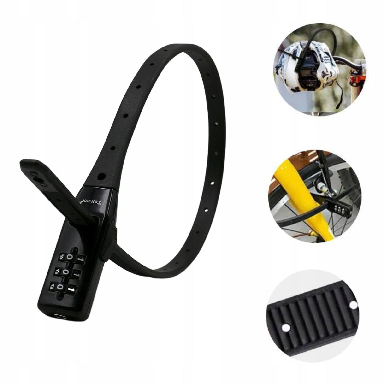 Anti-theft lock for helmet, bicycle, scooter, lock, code ROXAR