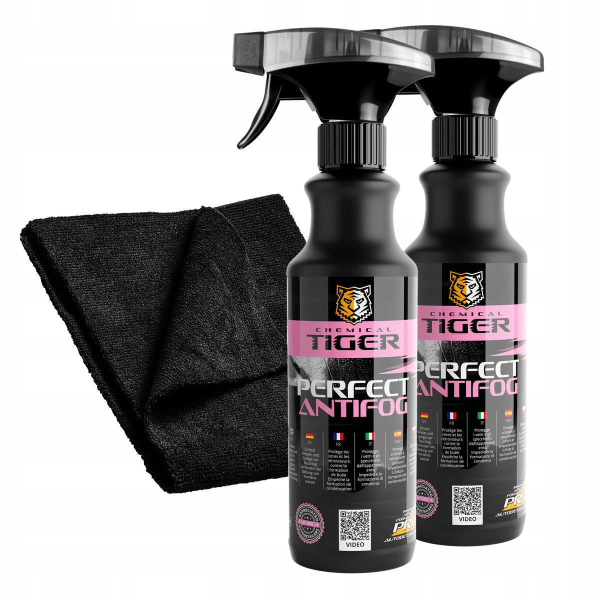 Anti-vapor agent against evaporation of windows and mirrors 1L + MICROFIBER CHT