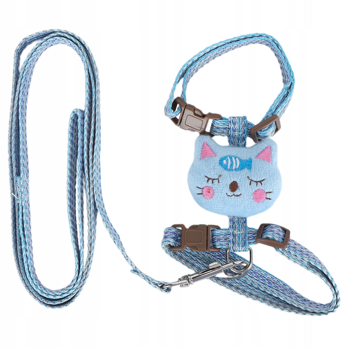 Antilost cat bundle with bow, adjustable harness band 7E