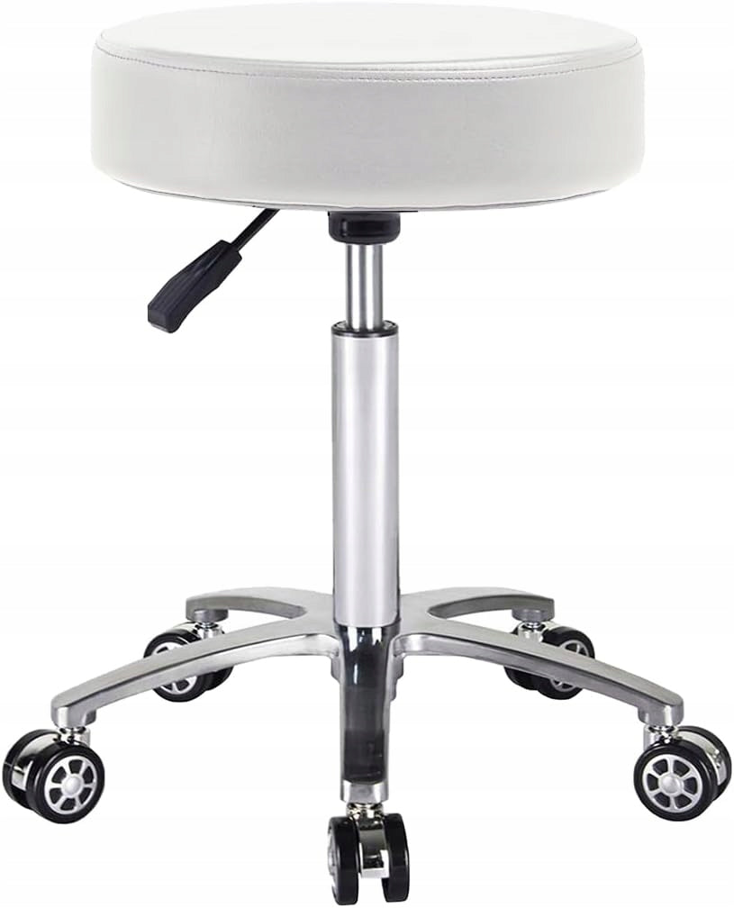 Antlu swivel chair on wheels, adjustable, high (white)