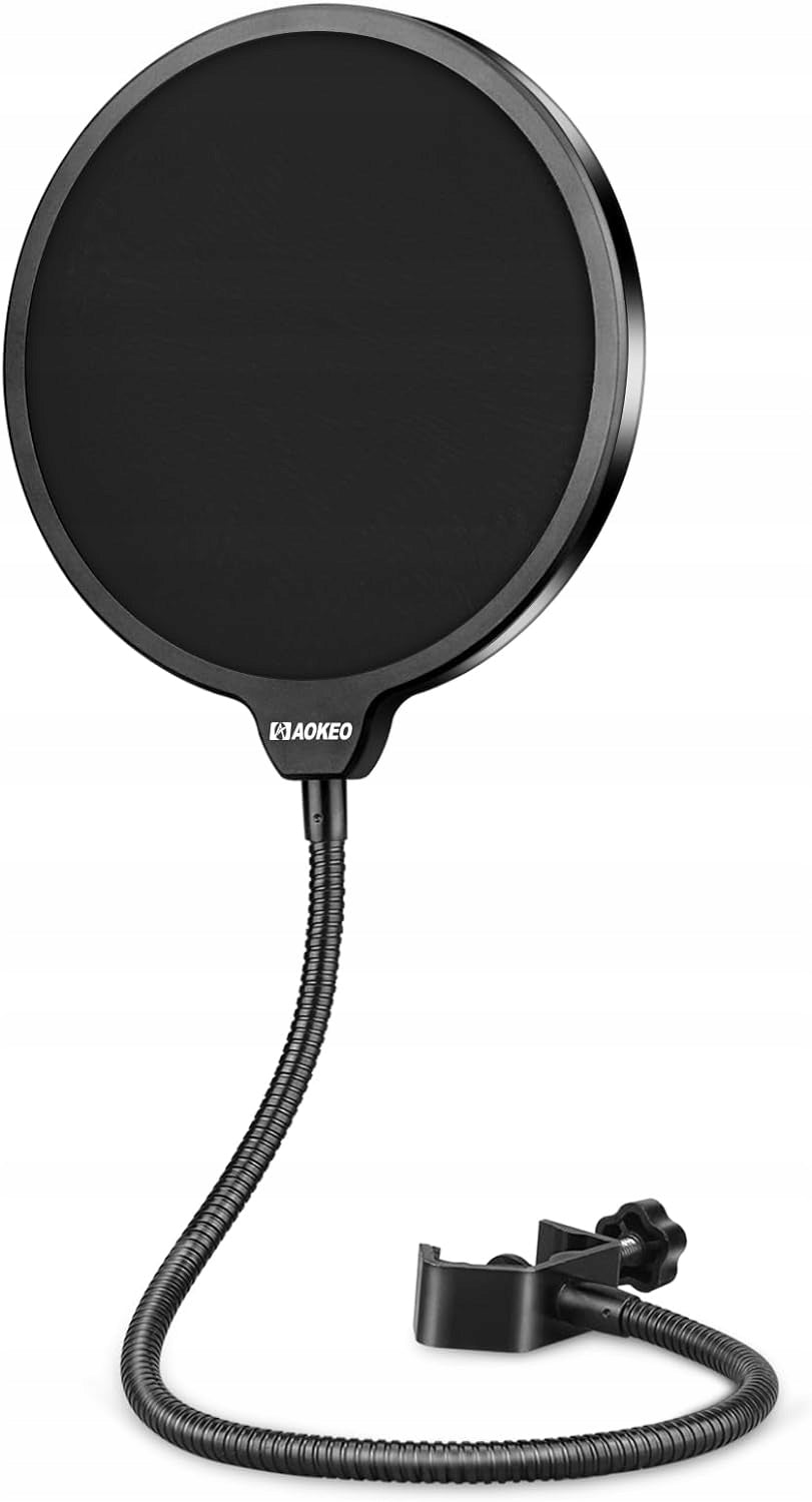 Aokeo Prof. studio double layer POP FILTER cover with stabilizing clip