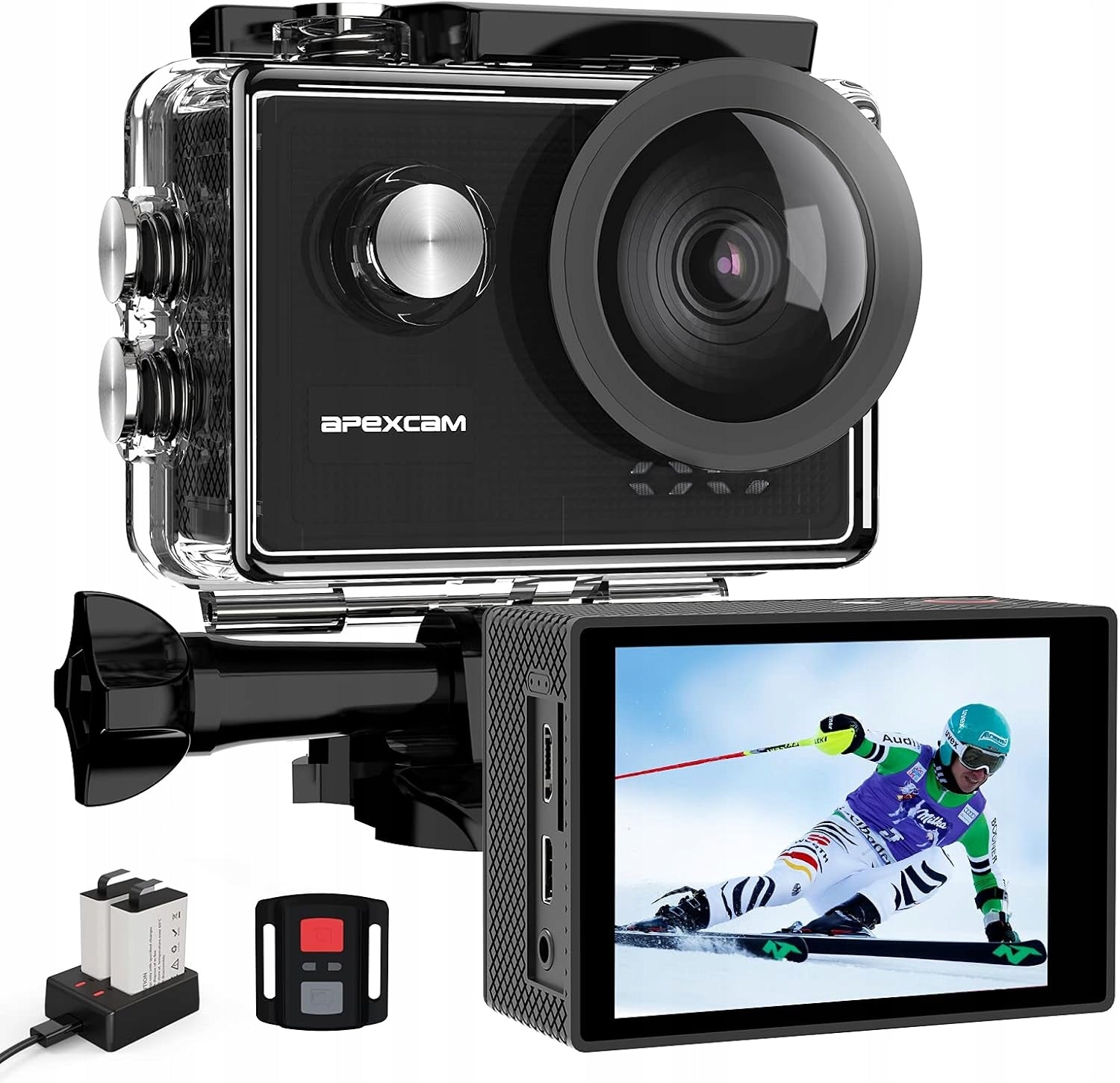 Apexcam X60PRO 4K WiFi Sports Camera Remote Control 40M