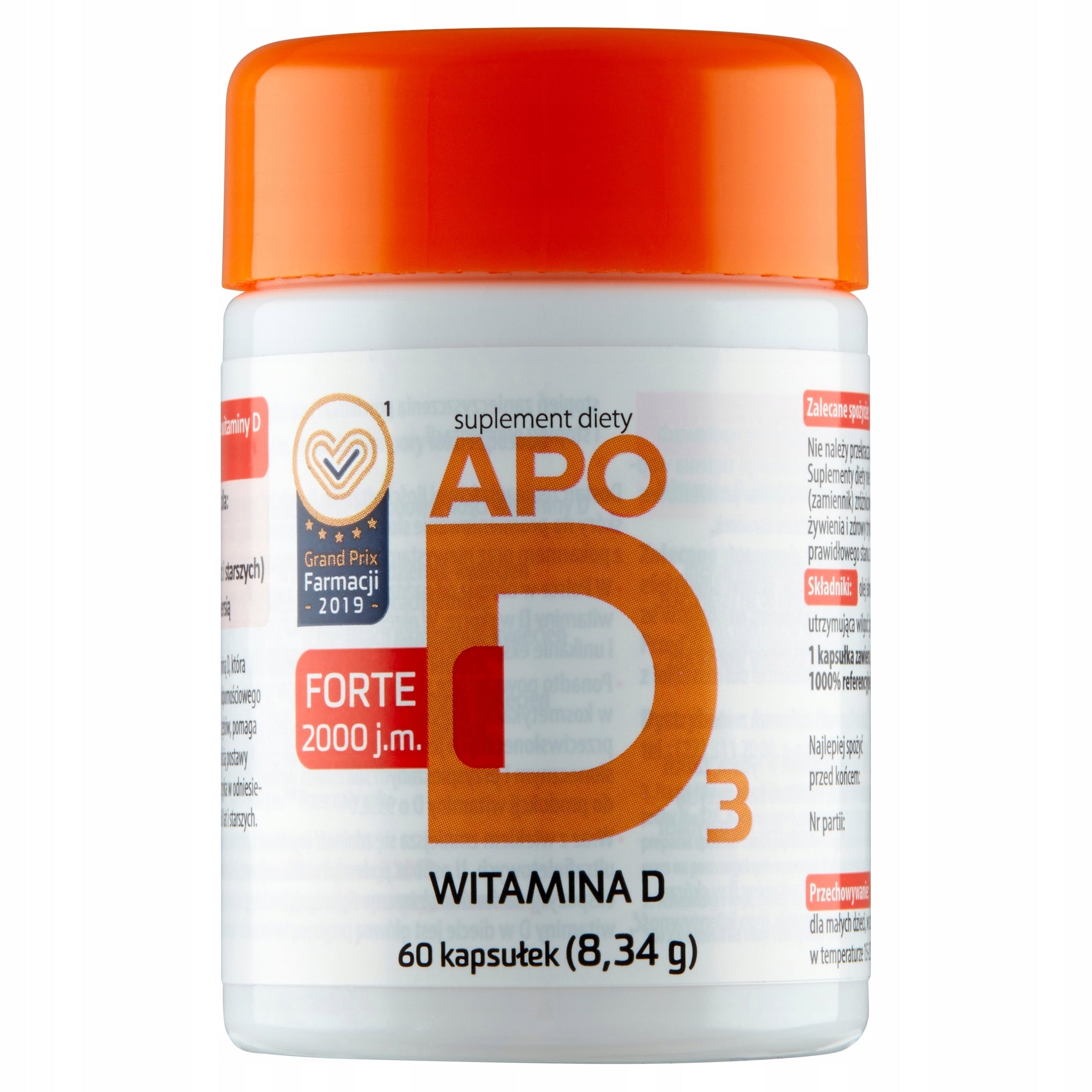 ApoD3 Forte Vitamin D3 2000 Resistance 60 capsules Brand Aurovitas Pharma