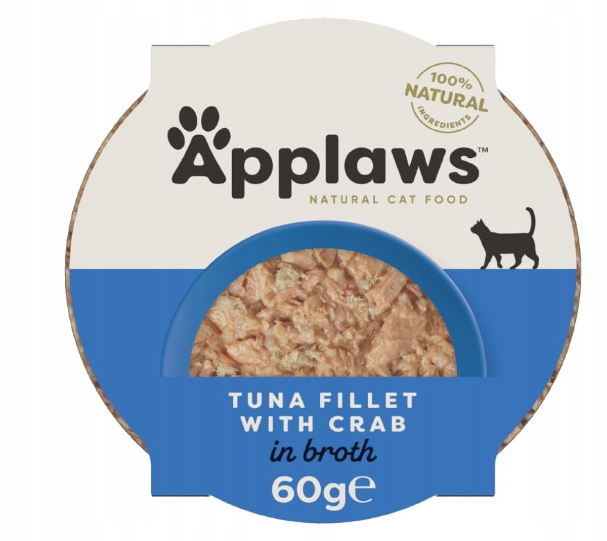 Applaws 60 g Tuna fillet with crab meat in broth wet food