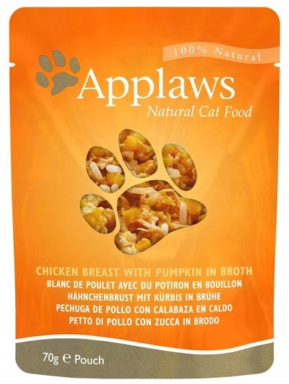 Applaws Cat Wet Cat Food Chicken with Pumpkin in Broth 70g Brand Applaws