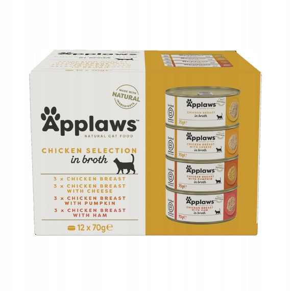 Applaws Cat Wet Cat Food Multipack 12x70g Mix of Flavors with Chicken