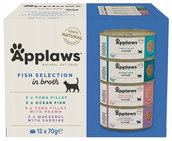 Applaws Multipack Fish Selection in Broth 24 x 70g Cans