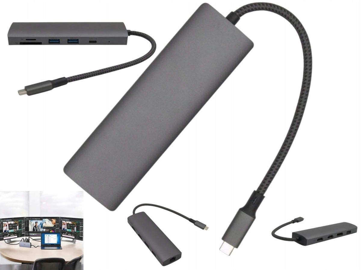 Apple Multiport USB-C with PD Charging SD MicroSD HUB Reader for Laptops
