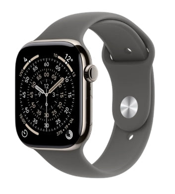 Apple Watch Series 11 46mm 5G Naturel Titanium (Grey Rubber Strap M/L)