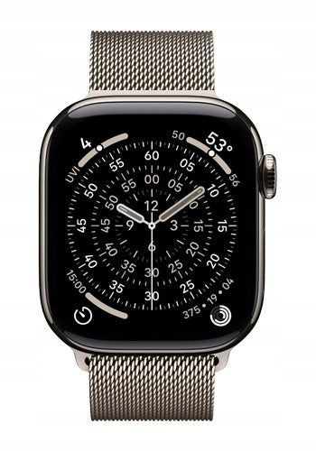 Apple Watch Series 11 Cell 42mm Titanium Natural Strap Milanese Model Watch Series 11 GPS + Cellular 42mm