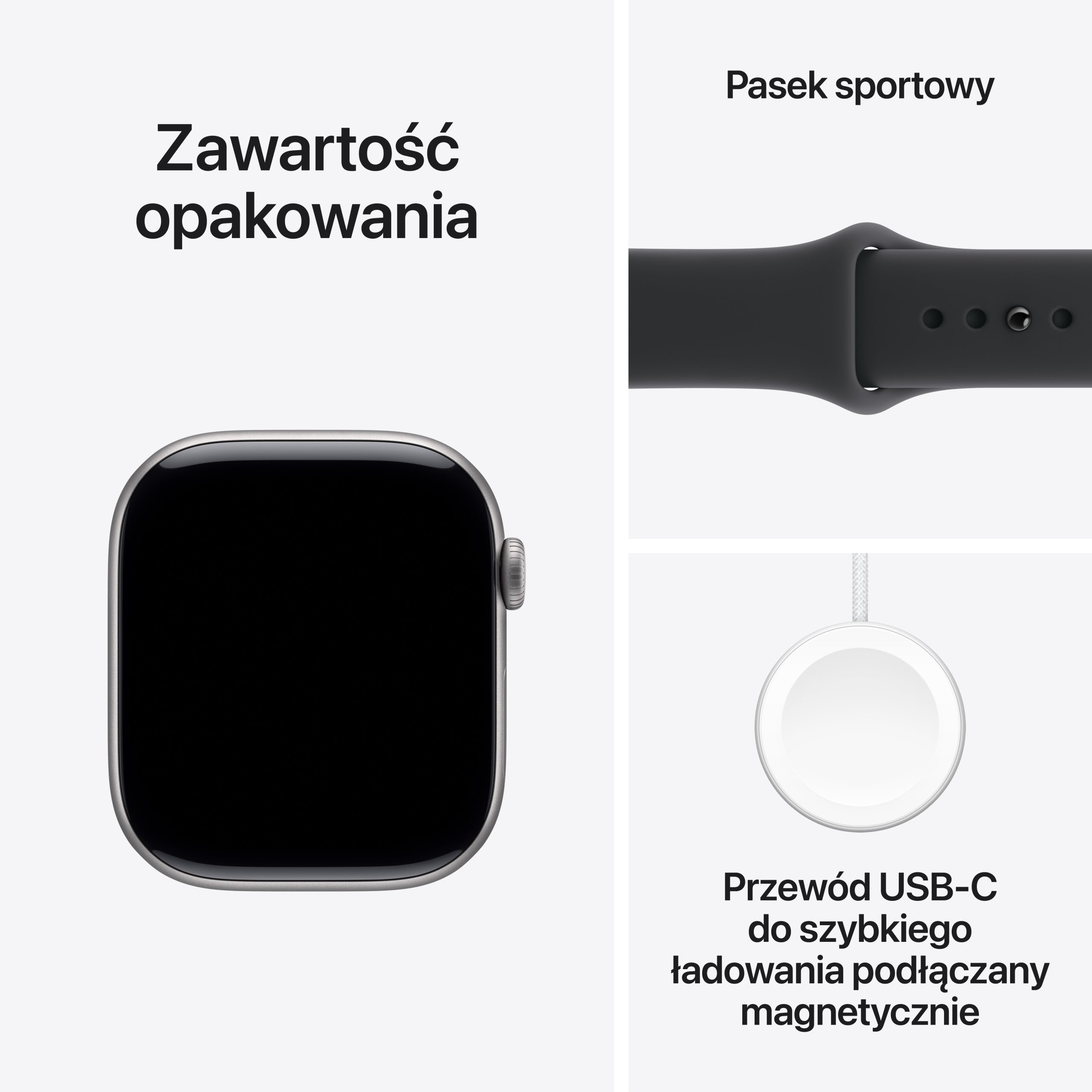 Apple Watch Series 11 GPS 42mm Space Gray Aluminum - S/M Packaging status original