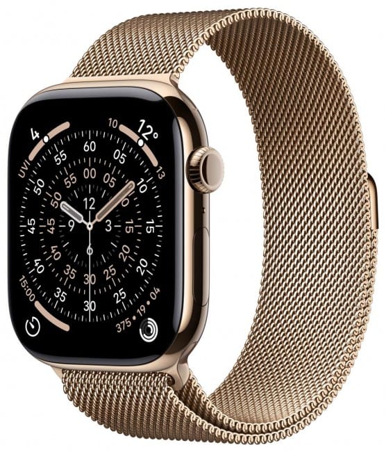 Apple Watch Series 11 GPS + Cellular 46mm zlatý titanový Milánský Tah