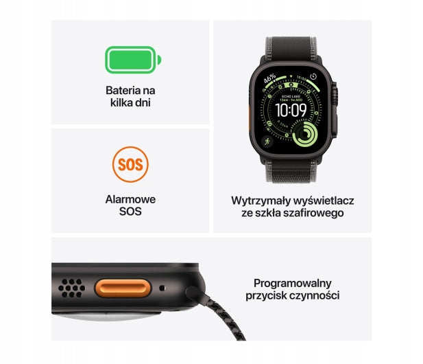 Apple Watch Ultra 3 Natural Titanium/Blue Alpine M 5G Band Model Watch Ultra 3 GPS + Cellular 49mm