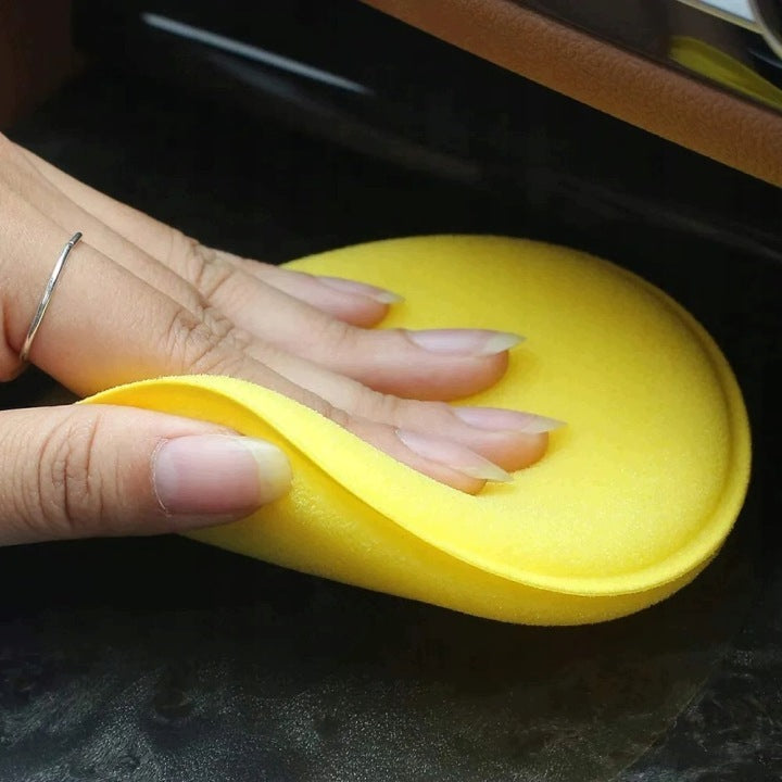 Applicator sponge for dressing waxes 10cm yellow soft 2pcs Manufacturer code 15662