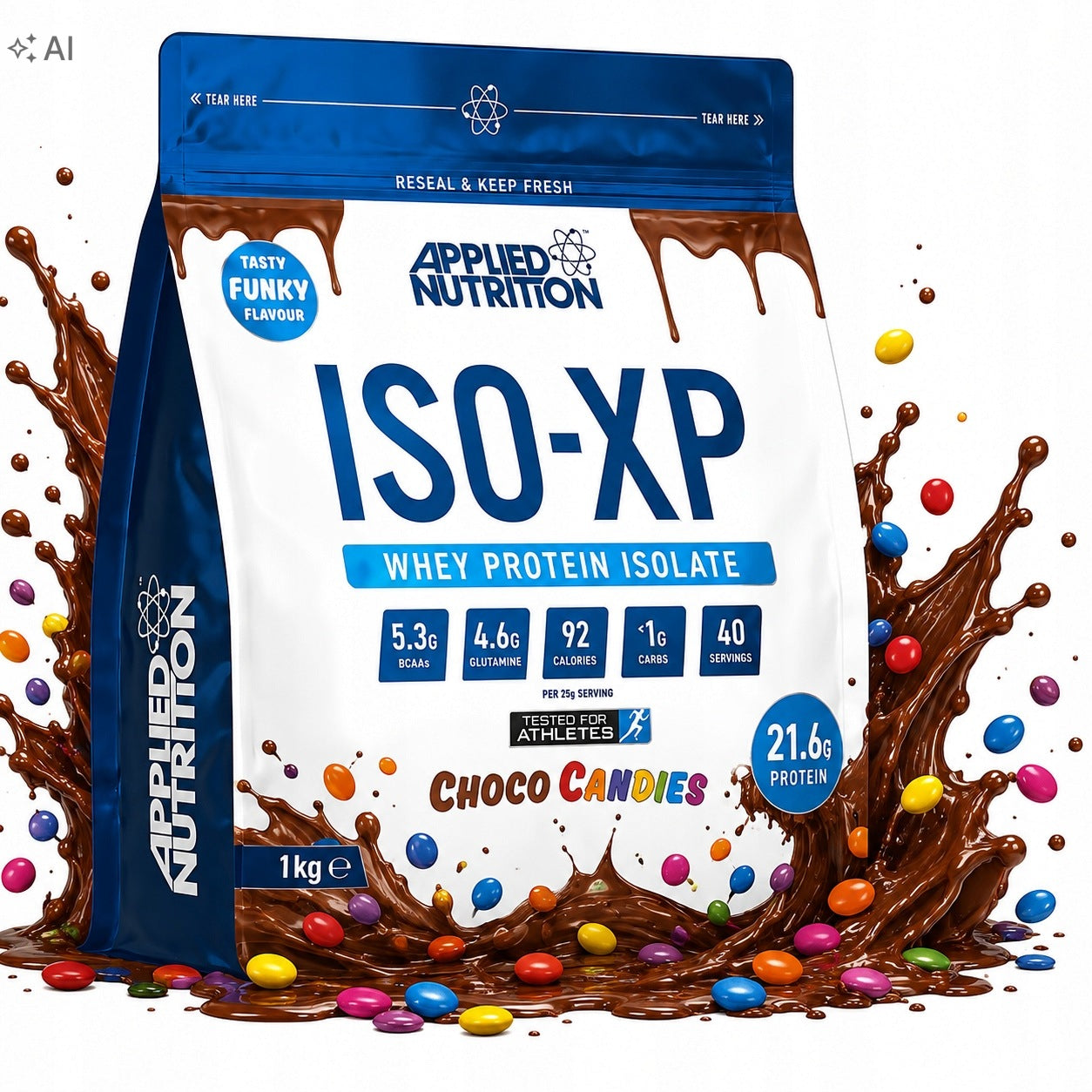 Applied ISO XP Whey Protein 1000g Isolate Whey Protein Choco Candies