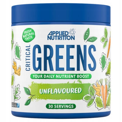 Applied Nutrition - Critical Greens, Unflavored, Powder, 250g Packaging status original