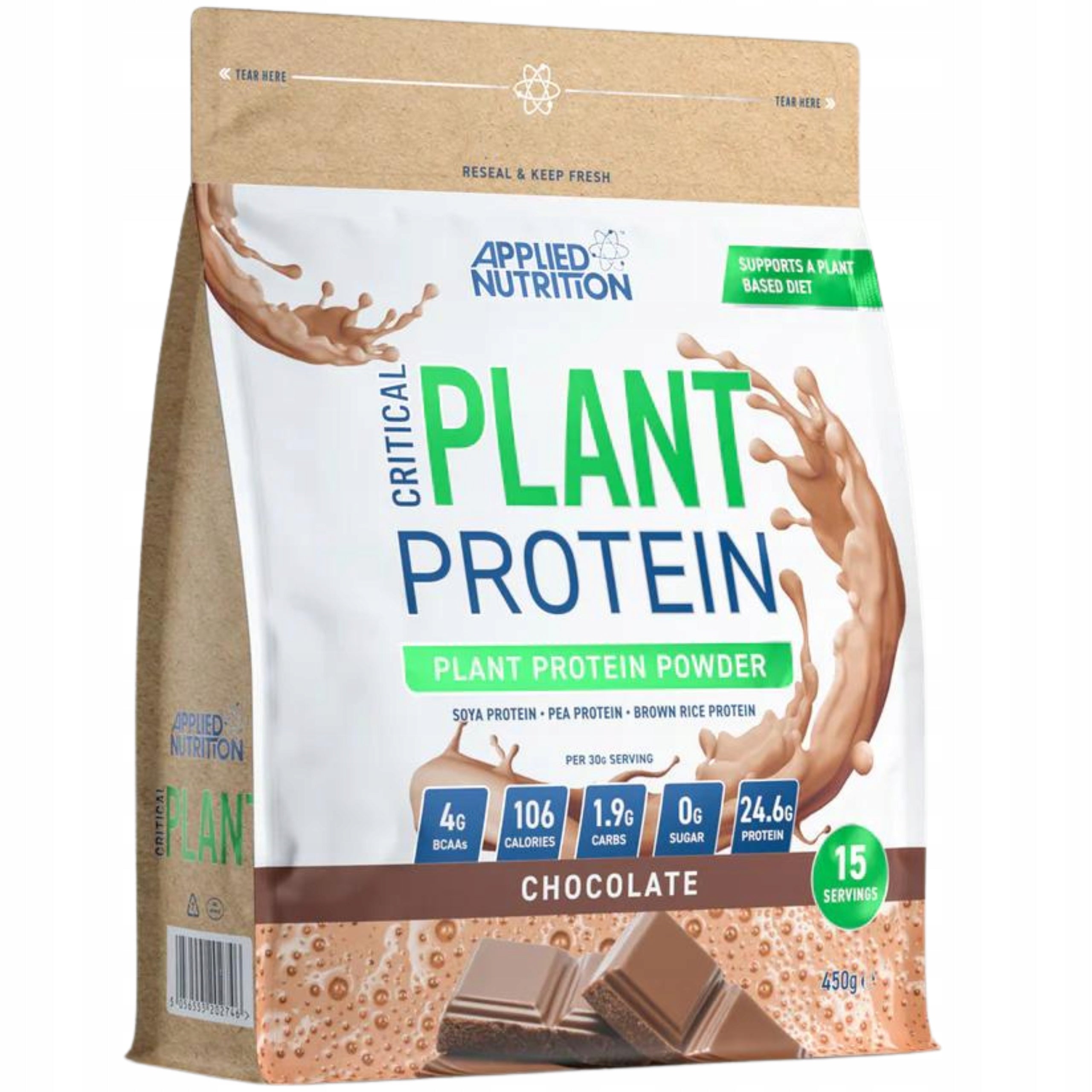 Applied Nutrition Critical Plant Protein 450 g Chocolate Expiration date at least 3 months from the date of purchase